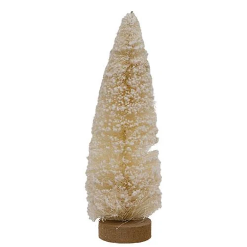Flocked White Bottle Brush 12" H Tree - Image 2