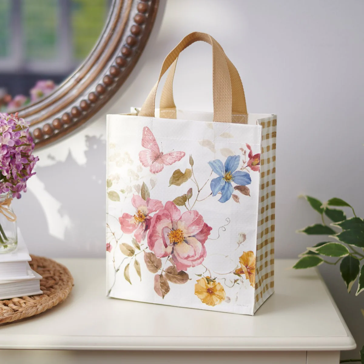 C1225Floral Butterfly Daily Market Tote - Image 2