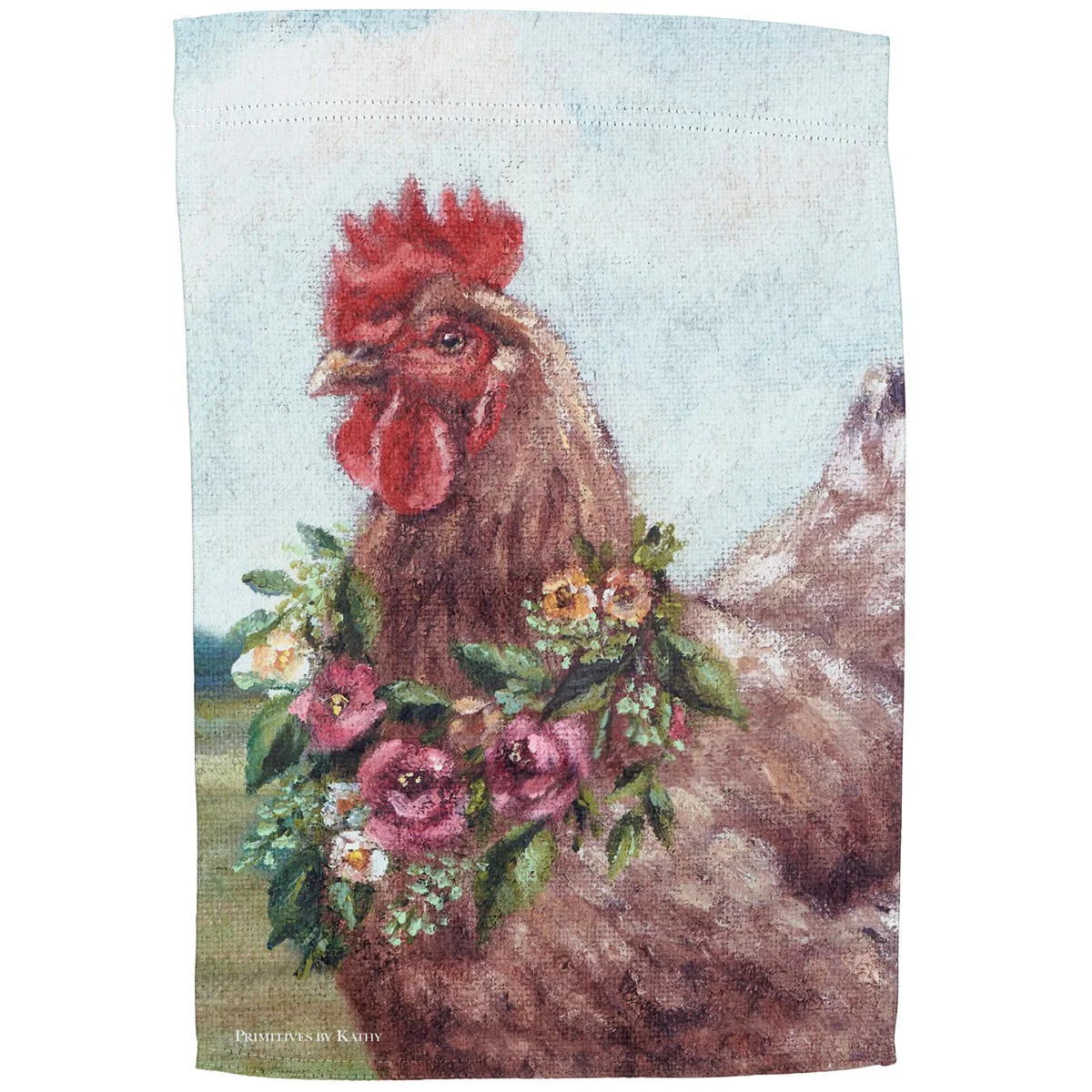 Floral Chicken Garden Flag - Image 3