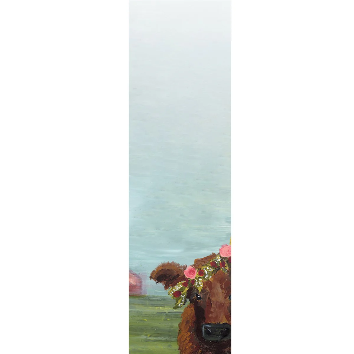Floral Cow List Pad With Magnet