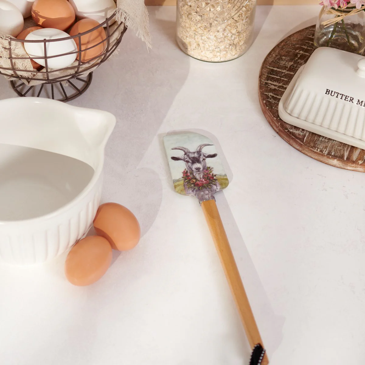 Floral Goat Double Sided Silicone Spatula - Image 2