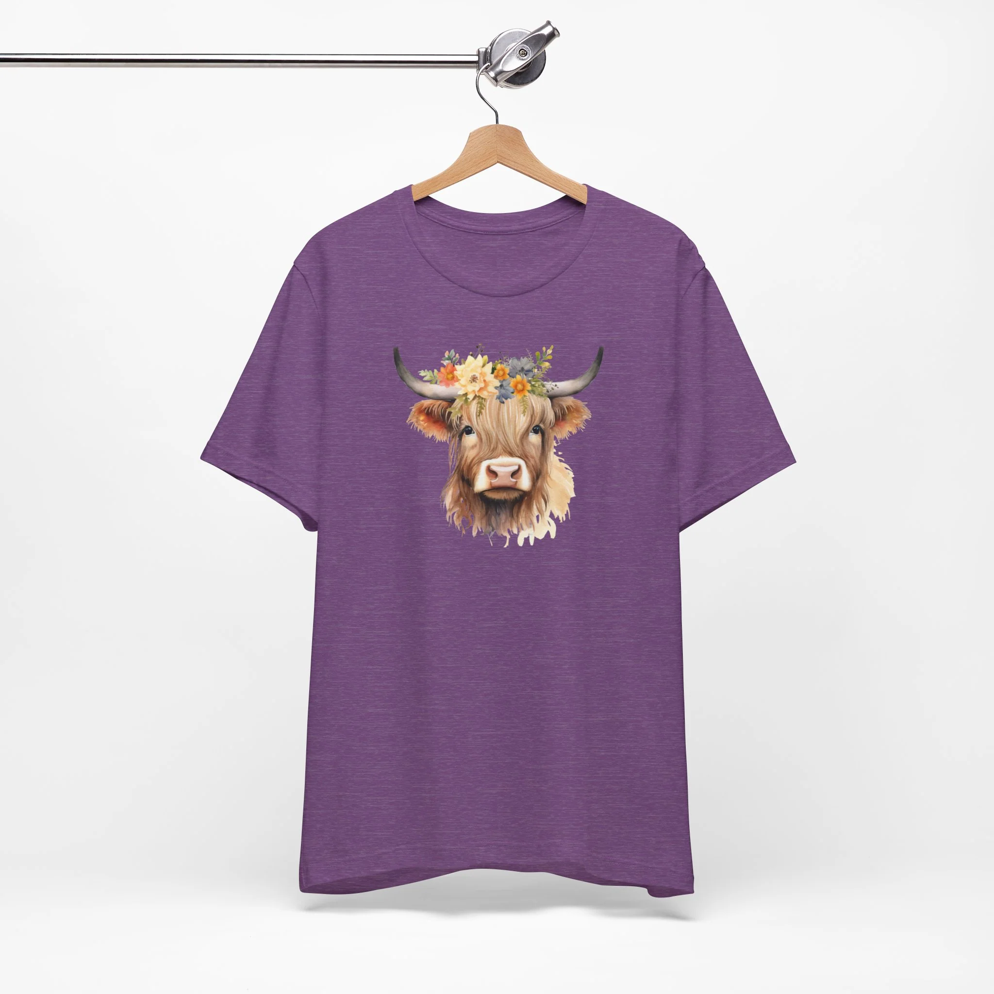 🔥 Floral Highland Cow Cozy T-Shirt - Image 4