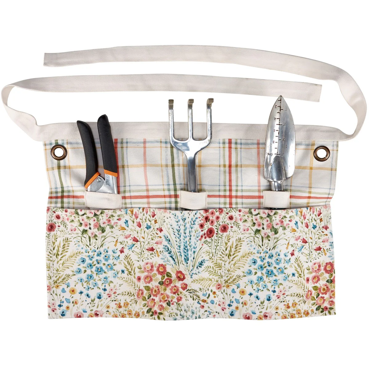💙 Floral Pattern Gardening Half Apron - Image 2