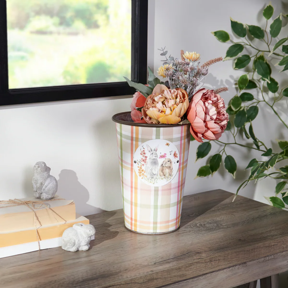 Surprise Me Sale 🤭 Flower Bunnies 9" Metal Bucket - Image 2