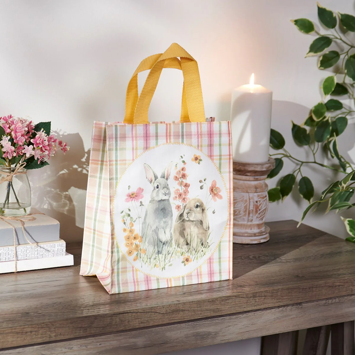 ๐ Flower Bunnies Reusable Market Tote Bag - Image 3