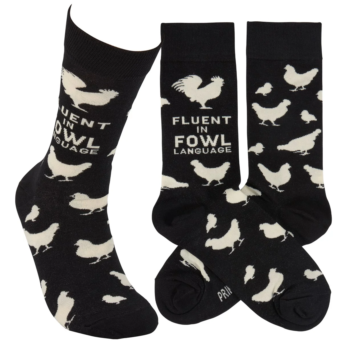 Fluent In Fowl Language Novelty Chicken Socks