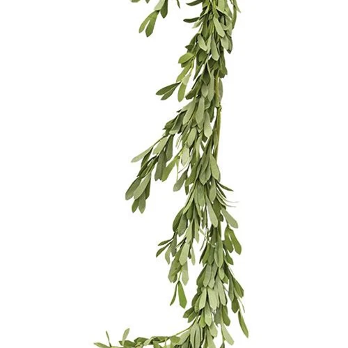 Foamy Willow Leaves 4 Ft Faux Foliage Garland