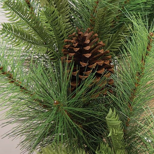 Forest Path Pine 26" Faux Evergreen Wreath - Image 3