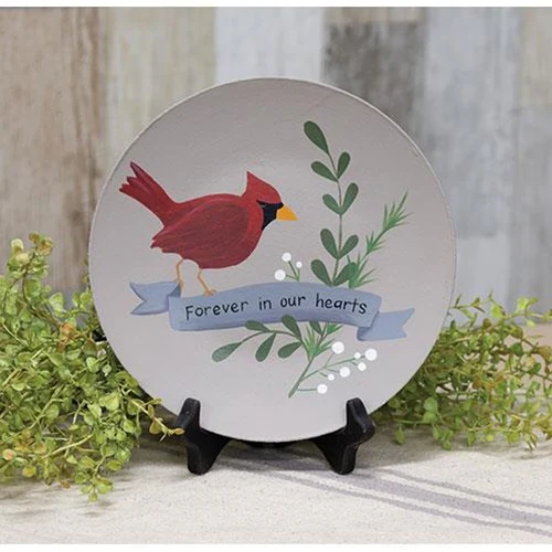 ๐ Forever in Our Hearts Cardinal Decorative Plate - Image 2