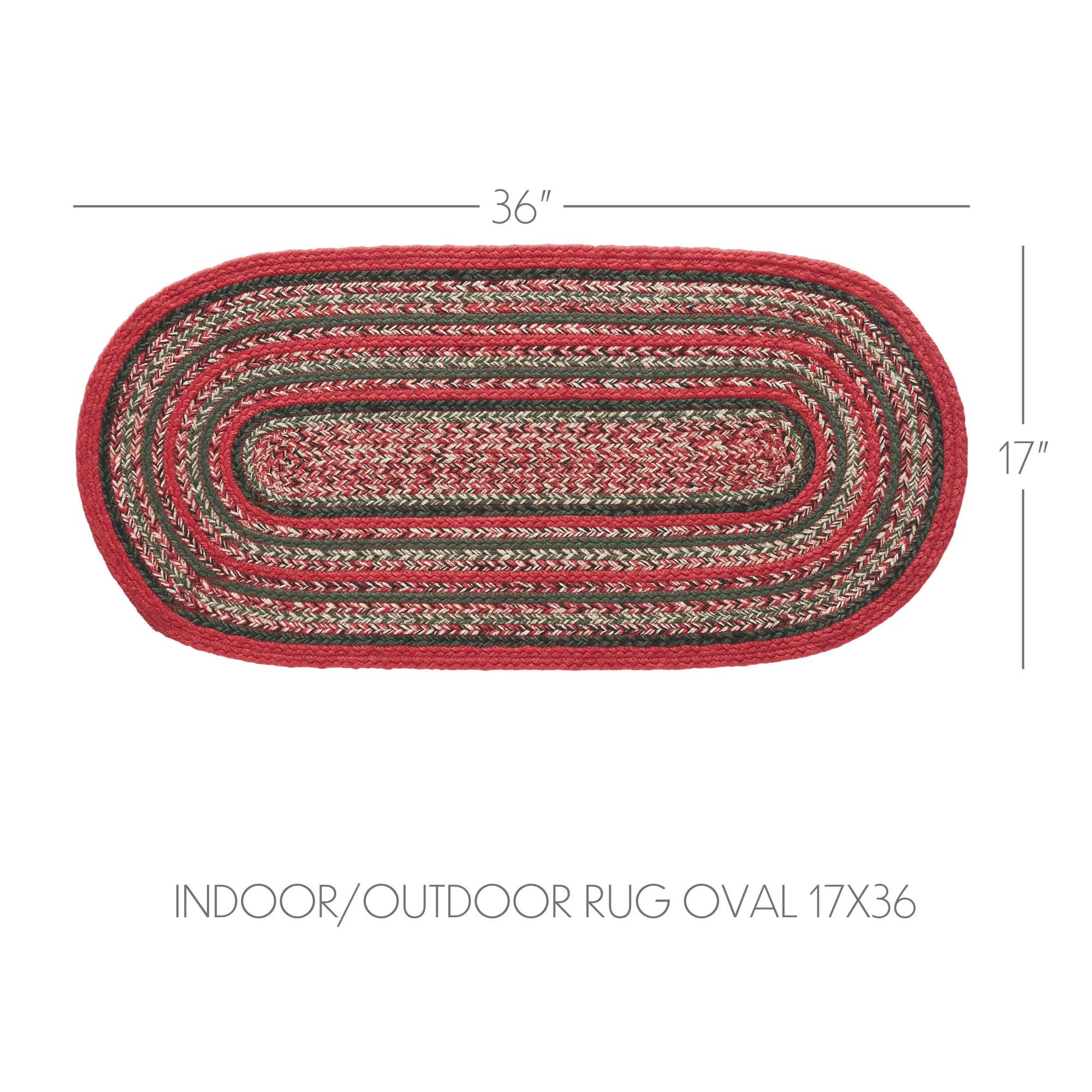 ๐ Forrester Christmas Hues Indoor/Outdoor Rug Oval 17" x 36" - Image 3