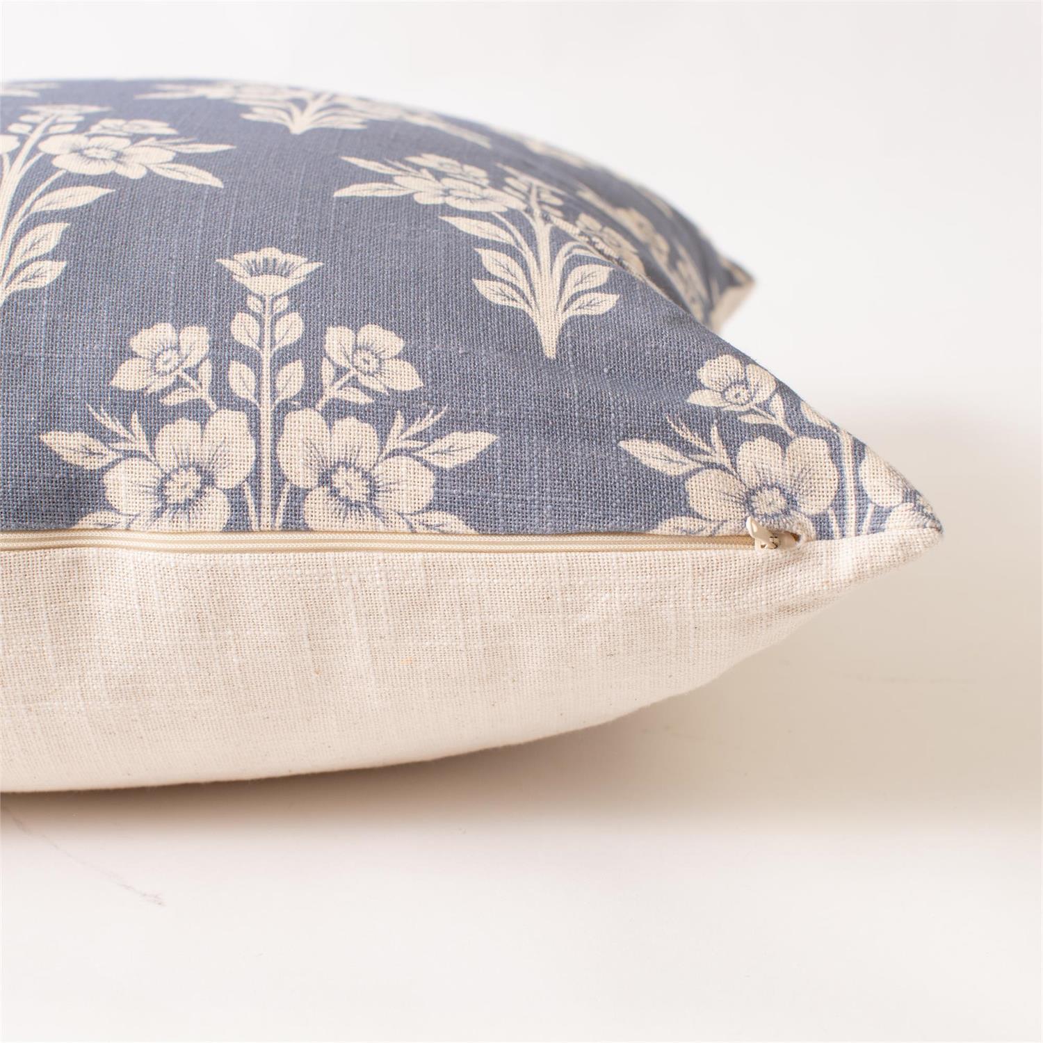 French Blue Medallion 20" Accent Pillow - Image 2
