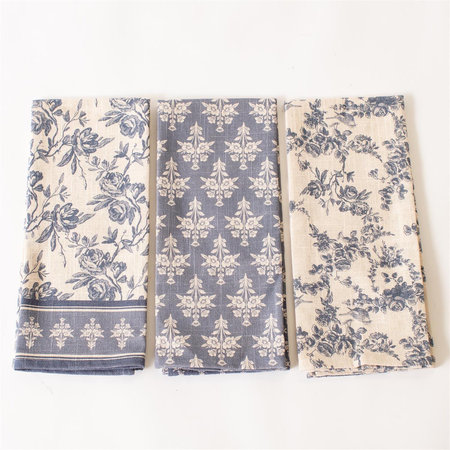 French Blue Tea Towels Set of 3 - Image 2