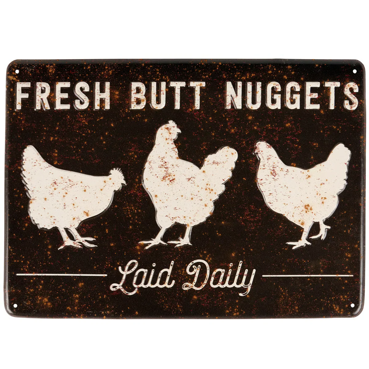 Fresh Butt Nuggets Metal Wall Sign