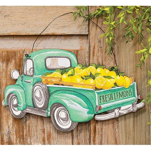 Fresh Lemons Wooden Truck Hanger - Image 2