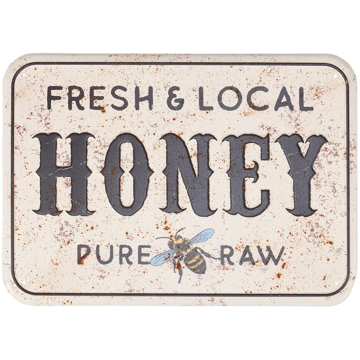 💙 Fresh & Local Honey 10" Distressed Metal Sign