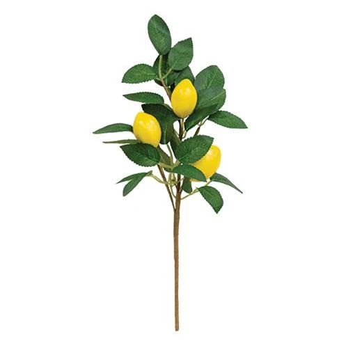 ๐ Fresh Picked Lemon 15" Faux Fruit and Foliage Spray