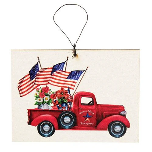 ๐ Frontier Woman Flower Market Americana Truck Ornament