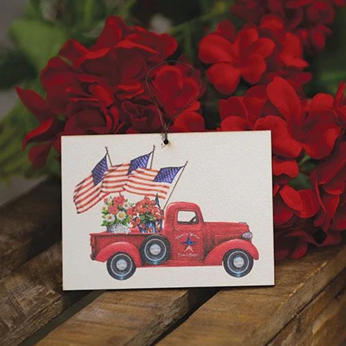 ๐ Frontier Woman Flower Market Americana Truck Ornament - Image 2