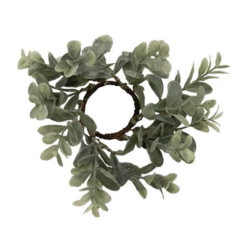 Frosted Boxwood 4" Small Wreath Ring