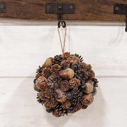 Frosted Deer Run 7" Hanging Ball