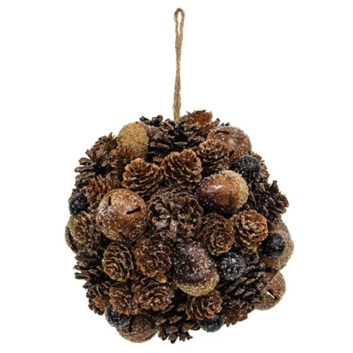 Frosted Deer Run 7" Hanging Ball - Image 2