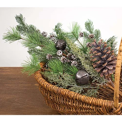 Frosty Cheer Pine 30" Faux Evergreen Spray - Image 2