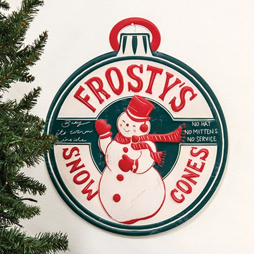๐ Frosty's Snow Cones Metal Sign 16" H