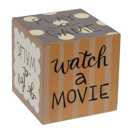 💙 Fun Things to Do 3" Wooden Cube