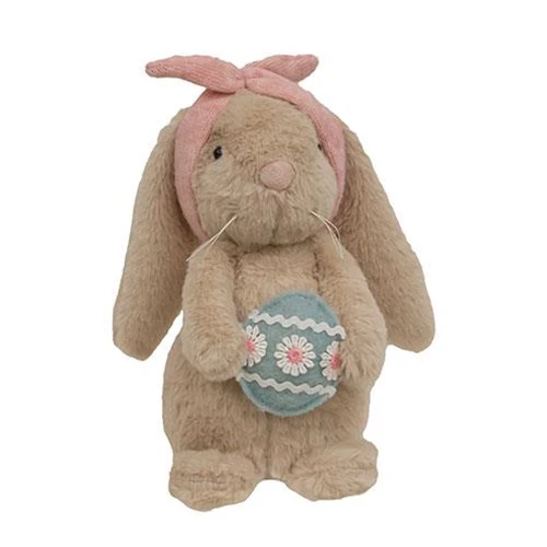 ๐ Fuzzy Easter Egg Bunny Plush with Headband