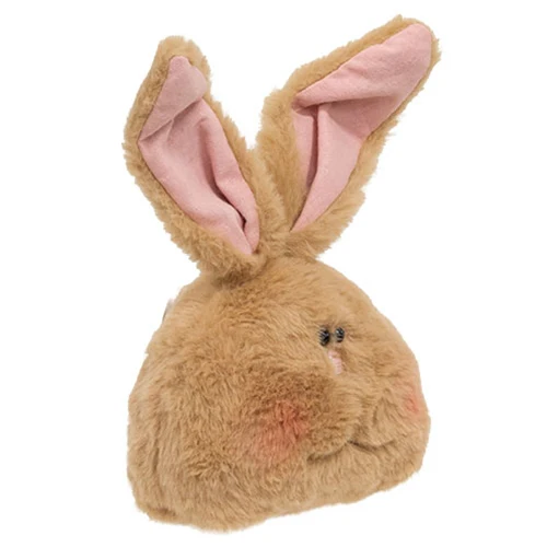 Fuzzy Tan Bunny Head Doll - Image 2
