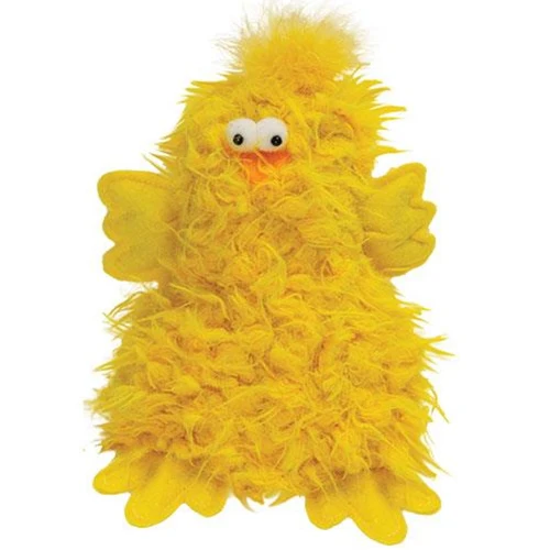 💙 Fuzzy Yellow Chicken Whimsical Plush Sitter