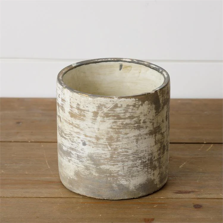 ๐ Garden Cement Cylinder 5.5" H Planter