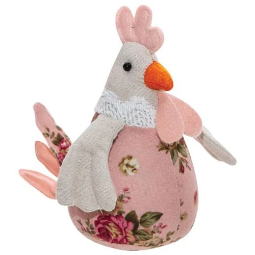 Garden Floral Sitting Hen Fabric Figure - Image 2