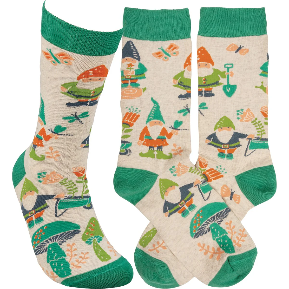 Garden Gnome Fun Novelty Socks