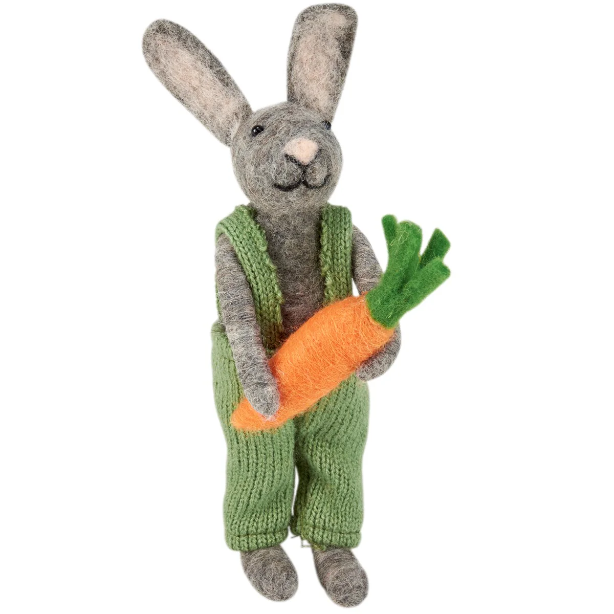 ๐ Garden Rabbit with Carrot 9.75" Felt Critter