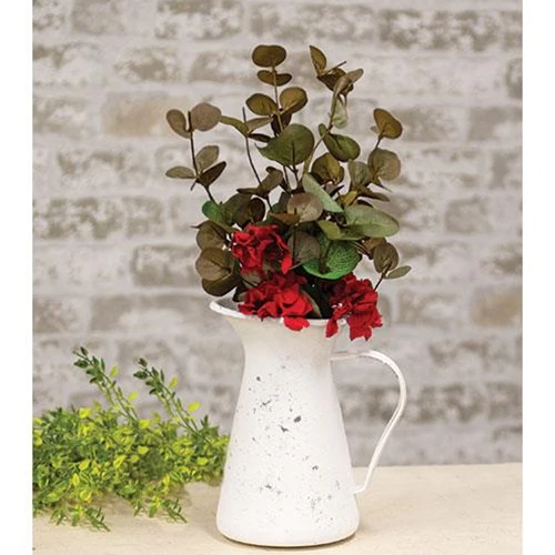 Geranium and Eucalyptus 18" Faux Floral Bush - Image 2
