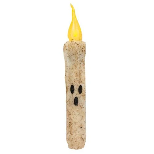 💙 Ghost Grungy 6" Timer Taper Candle