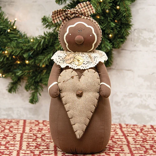 Ginger the Gingerbread Girl 12" Fabric Figure - Image 2
