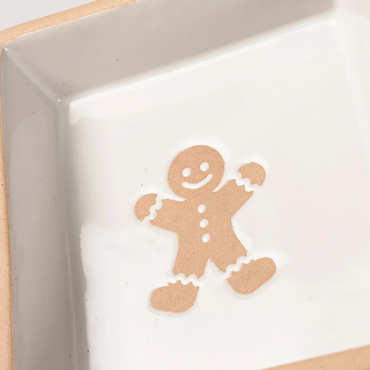 Gingerbread Man Tidbit Tray Three Compartments - Image 3