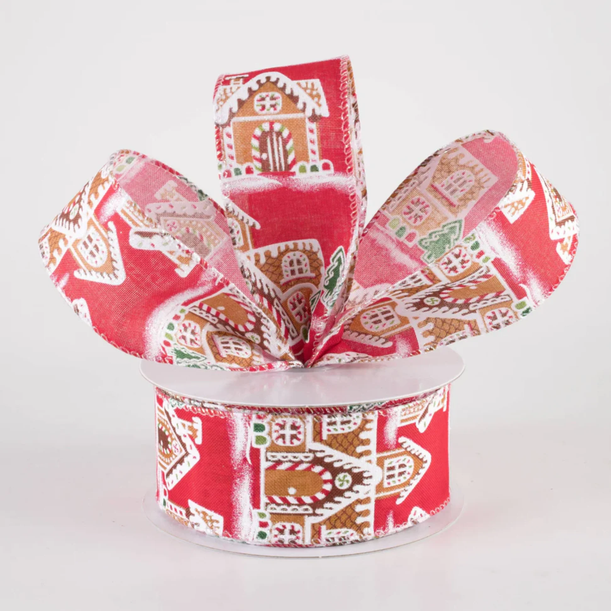๐ Gingerbread Mansion House Ribbon 1.5" x 10 yards