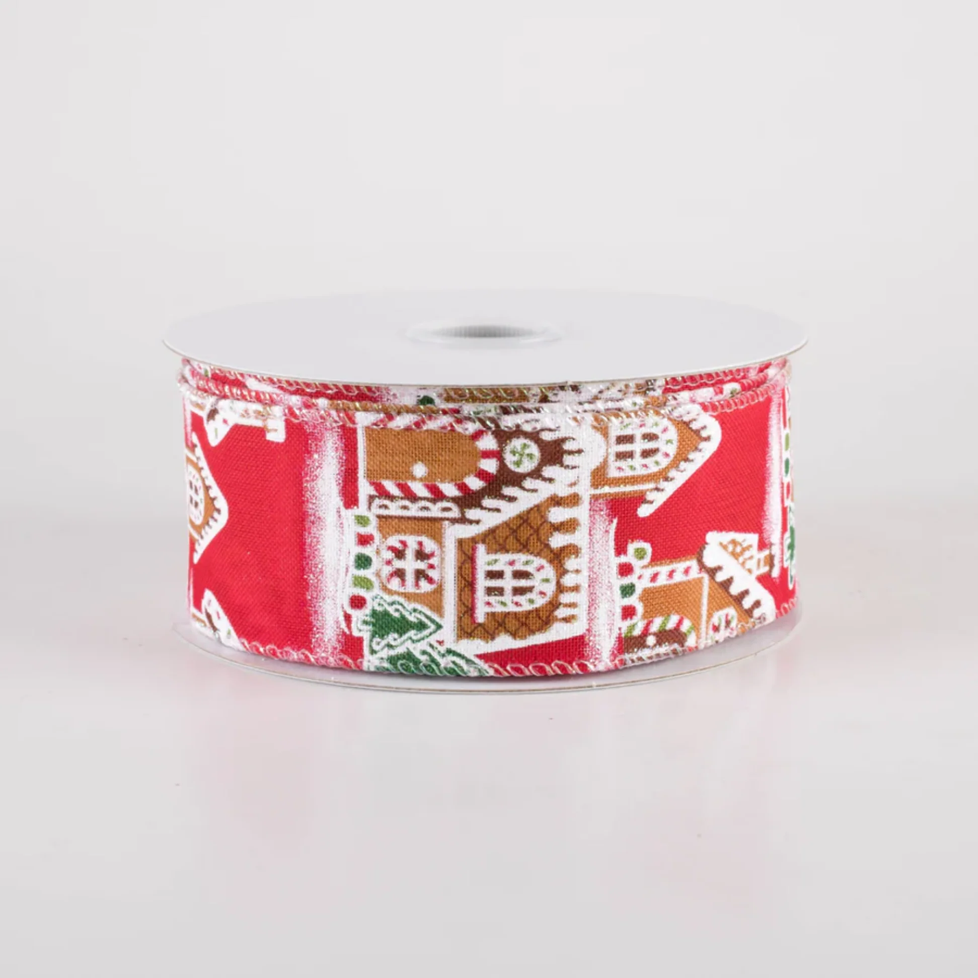 ๐ Gingerbread Mansion House Ribbon 1.5" x 10 yards - Image 2