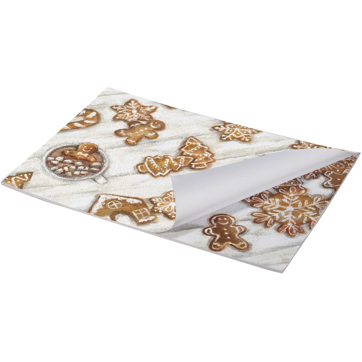๐ Gingerbread Paper Placemat Pad of 24