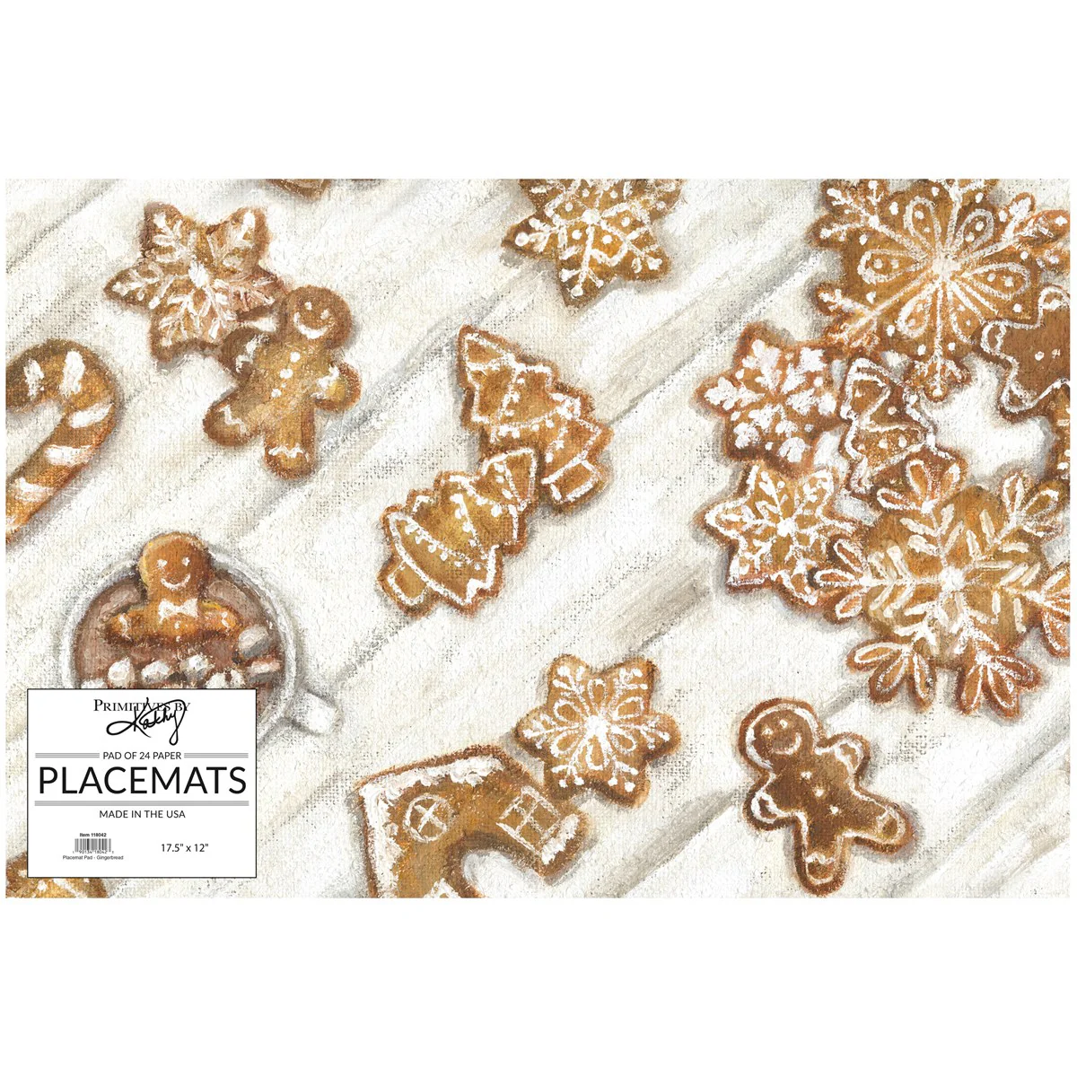 ๐ Gingerbread Paper Placemat Pad of 24 - Image 3