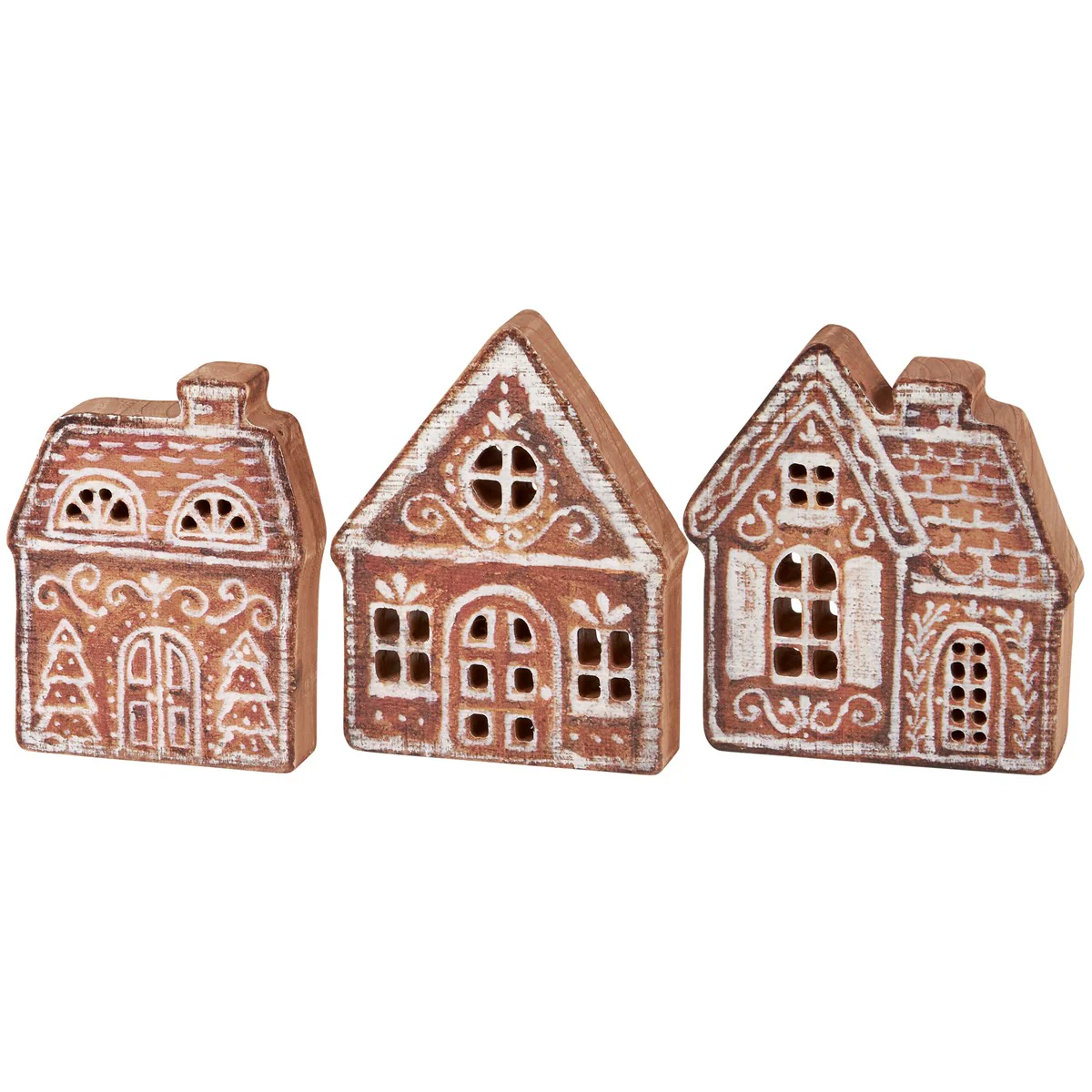 Gingerbread Village Wooden Chunky Sitter Set