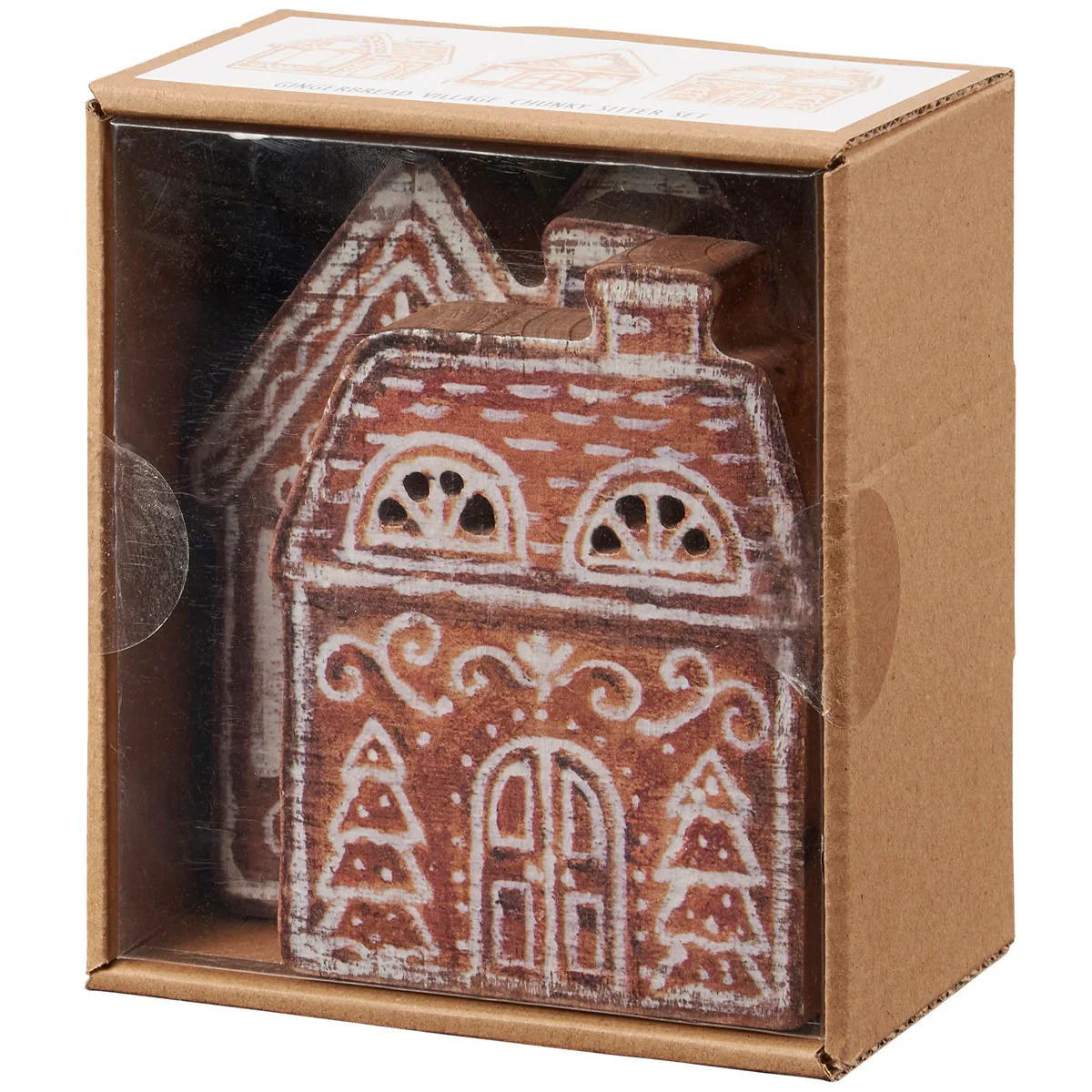 Gingerbread Village Wooden Chunky Sitter Set - Image 4