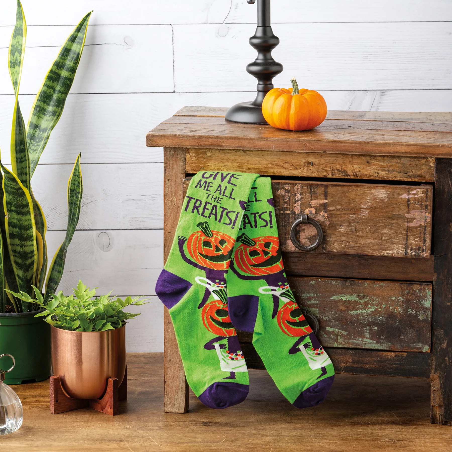 Surprise Me Sale 🤭 Give Me All The Treats Halloween Unisex Fun Socks - Image 5