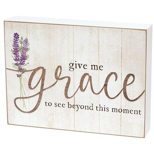 Give Me Grace To See Beyond This Moment 6" Wooden Box Sign - Image 2