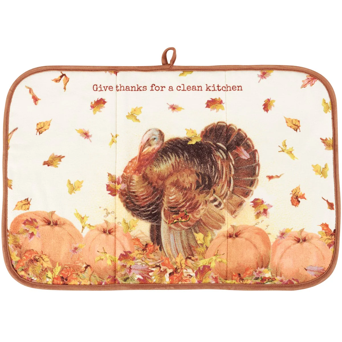 Give Thanks For a Clean Kitchen Thanksgiving Drying Mat