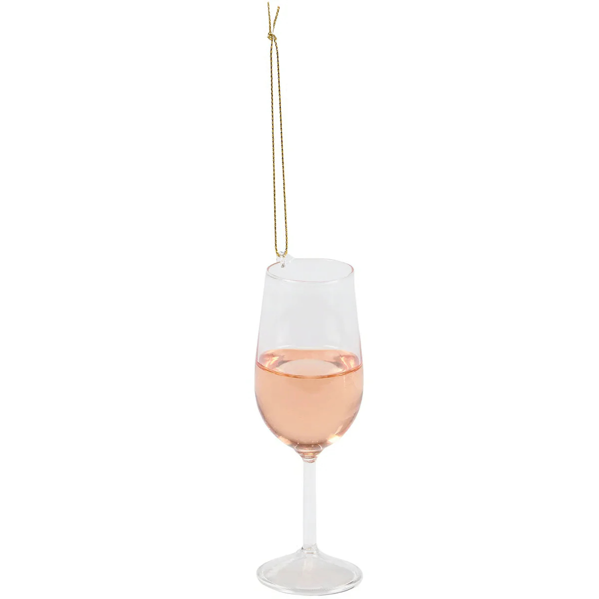 Glass Blush Wine Ornament - Image 2