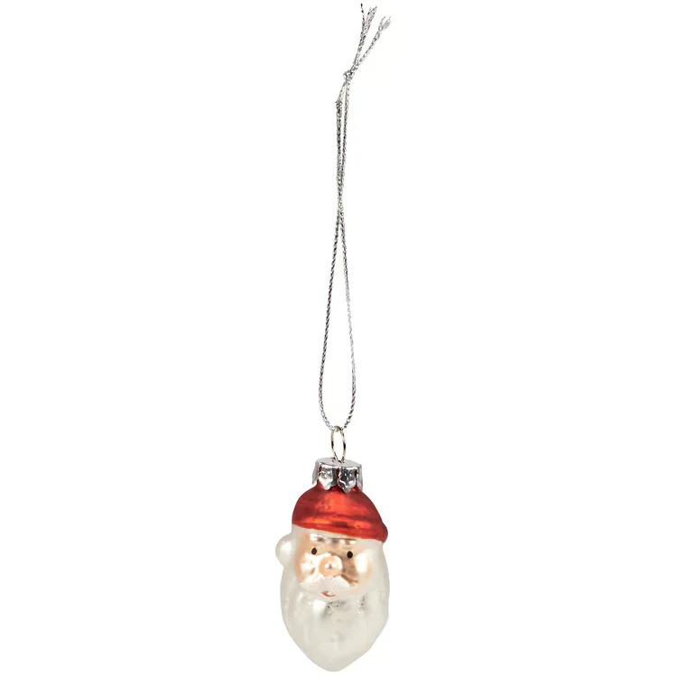 Glass Santa Ornament Set of 6 - Image 2